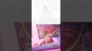 The iconic princess dress spin 👑 From rough animation to final!  #anime #animation