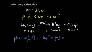 Week 8 - 6. pH of strong acids