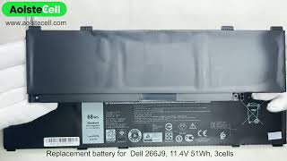 Replacement battery for Dell MV07R, 266J9(68Wh 4 cells & 51Wh 3 cells )