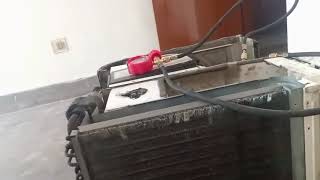 WINDOW AC LEAK SOLVE WORK (NO GAS NO COOLING)#airconditioner