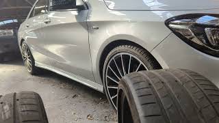 Mercedes Benz tyre wear abnormal tyre wear. 2020 CLA250 tyre wear. wheel alignment. Faulty.