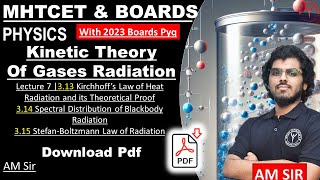 L-07 | Kinetic Theory of Gases and Radiation | Class 12 | Maharashtra Board