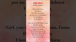 Calm down | #selenagomez #rema | Lyrical | #songlyrics #shorts #music