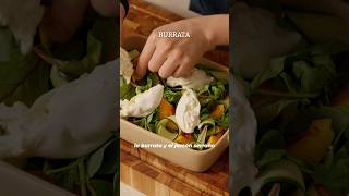 Ensalada de durazno y burrata #recetas #shorts #salad