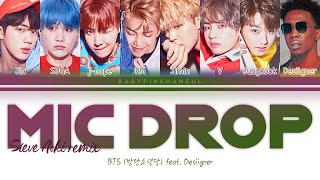 BTS (방탄소년단) - Mic Drop (Steve Aoki remix) (Feat. Desiigner) Color Coded lyrics 가사 歌詞 [HAN/ROM/ENG]