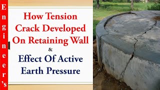 Practical applications of effect of lateral active earth pressure | formation of tension crack