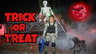 I Got 10lbs of Candy Trick or Treating! | Happy Halloween