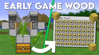 Minecraft EASIEST Early Game WOOD FARM Tutorial! 1.20 (New Version)