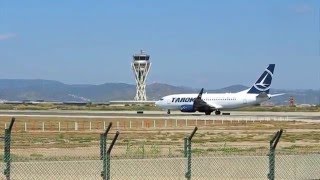 PSatB Tarom 737 Take-off (Canon EOS 700D test) Barcelona airport.