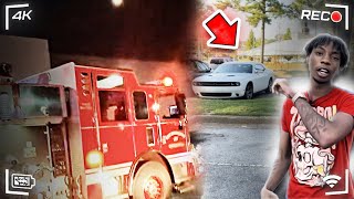 I WENT TO A HAUNTED HOUSE & IT CAUGHT ON FIRE 🔥😱!