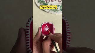 Easy Diya Painting | Diya Decoration #diyapainting #diya #shorts