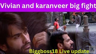 Vivian dsena and karanveer Mehra Big fight 😱 Biggboss 18 | LiVE Update #biggboss18live  #bb18