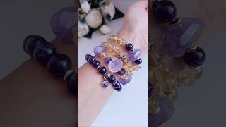 Браслеты из аметиста и цитрина#bracelet#jewelry #handmade