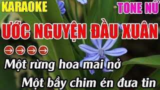 Ước Nguyện Đầu Xuân Karaoke Tone Nữ Karaoke Lâm Nhạc Sống - Beat Mới