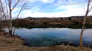 Burkwanger Baggersee, Germany. Lake mirroring.