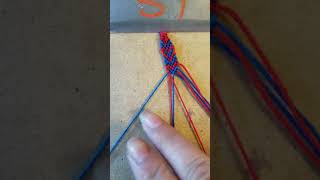 Friendship Bracelet Heart - red n blue