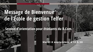 Session d’information virtuelle pour les étudiants du premier cycle