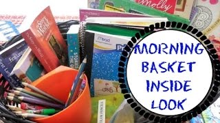 MORNING BASKET INSIDE LOOK | HOMESCHOOL 2016 - 2017 | 1st & 2nd Grader