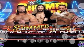 Full Match SummerSlam Drew McIntyre vs CM Punk Special Referee Sath Rollins ❤️‍🔥🔥😱 #wwe13fightclub