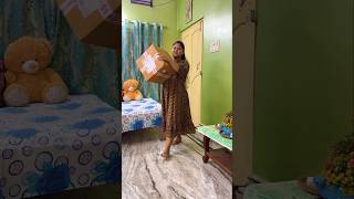 বিশাল বড়ো পার্সেল এলো💞#minivlog #shorts #viral #unboxing #shopping #amazon #floorlamp #shortsviral