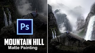 Mountain hill Photo Manipulation !! Matte Painting !! Photoshop Tutorial