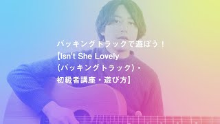 バッキングトラックで遊ぼう！【Isn't She Lovely（バッキングトラック）・初級者講座・遊び方】