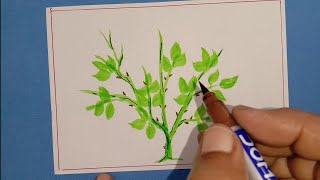 How to draw shrubs / Easy drawing shrubs