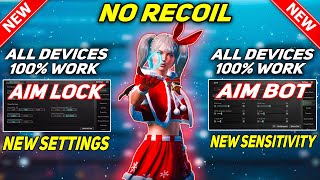 Aim Lock No Recoil🥵!! Best Sensitivity Code + Control Setting PUBG Mobile🔥New Update 2.4 Sensitivity