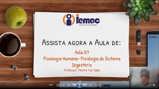 Disciplina: Fisiologia Humana: AULA 7 FISIOLOGIA