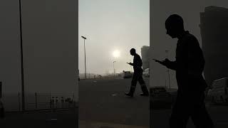 winter ❄️ came in jubail Saudi Arabia #winter #snowfall #fog #winterseason #timelapse #videoshorts