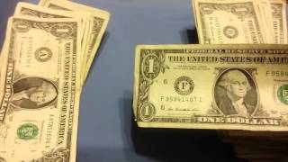 Pt1 $1 Star Note Hunt, $100 Bank strap