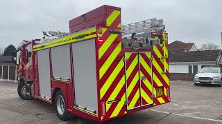 Humberside Fire & Rescue brand new Scania fire engine blue light demo