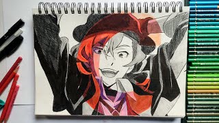 SPEED COLORING Chuuya Nakahara | 中原中也 🍷🎩 [Bungo Stray Dogs]