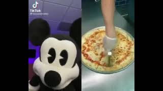 mickey loses it over pizza slices