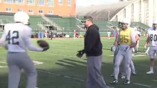 Mic'd Up with Coach Metzler - Spring Ball2015 || Dartmouth Football