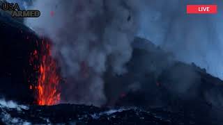 Horrible: 2nd eruption Etna volcano destroys city Sicily,city of Catania buried ashes