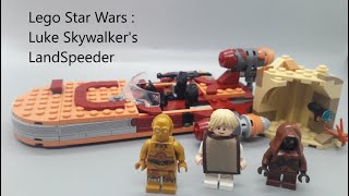 LEGO Star Wars Luke Skywalker's Landspeeder 75271 Stop Motion Speed Build