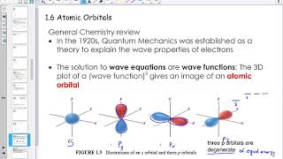 Chapter 1 A Review of General Chemistry:  Electrons, Bonds and Molecular properties Lesson 3