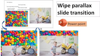 Wipe parallax slide transition