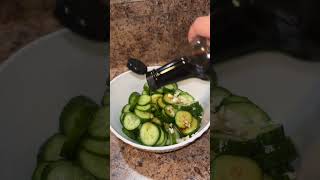 Asian Cucumber Salad🥗🥒 #cucumbersalad #lowcarbrecipes #shortsviral