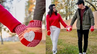 Guantes Enamorados Tejidos en Crochet Holding Hands-Mitten for your Smitten Valentine’s Day Gift