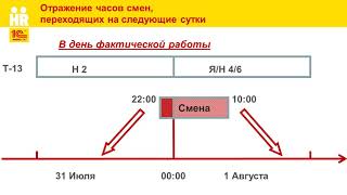 Посменный учет рабочего времени в 1С:ЗУП КОРП