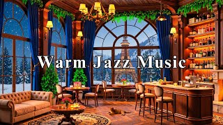 Cozy Winter Coffee Shop ❄️ Warm Jazz Music for Study, Work & Focus in a Relaxing Cafe Ambience