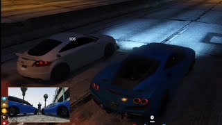 Corrida ilegal Ferrari F8 vs Audi TT RS | Tentativa de Assalto | Portugalia RP - FiveM GTA V