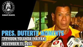 Pres. Duterte Moments - Interview Typhoon Yolanda (Haiyan)