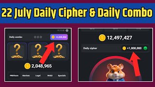 22 july daily cipher & daily combo hamster kombat