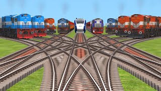 9️⃣ Indian Diseal Locomotive Trains Crossing At Curved Railroad Track TRAINS SIMULATOR CLASSIC 2024