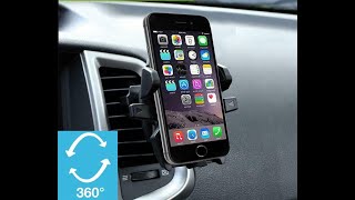 Assembly Car Air Vent Mount Cell Phone Holder One Touch with 360 Degree Rotation