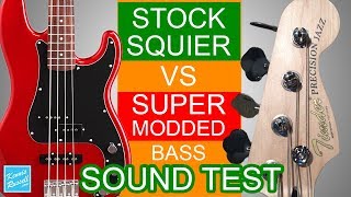 “Super Mod" vs "Stock" Squier PJ Bass