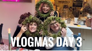 Vlogmas 2023 ~ Day Three ~ A Party and a Wreath Workshop.